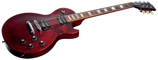 Gibson Les Paul '70s Tribute Min-ETune Electric Guitar (with Gig Bag), Wine Red Closeup