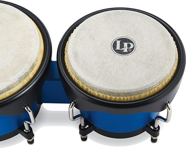 Latin Percussion Discovery Bongos (with Gig Bag), Race Car Blue, Action Position Back