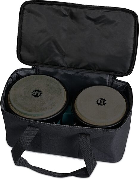 Latin Percussion Discovery Bongos (with Gig Bag), Slate Gray, Action Position Back