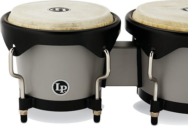 Latin Percussion Discovery Bongos (with Gig Bag), Slate Gray, Action Position Back
