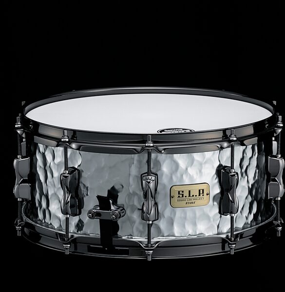 Tama SLP Expressive Hammered Steel Snare Drum, 6 inchx14&quot;, Action Position Back