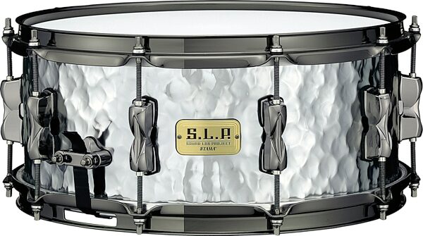 Tama SLP Expressive Hammered Steel Snare Drum, 6 inchx14&quot;, Action Position Back