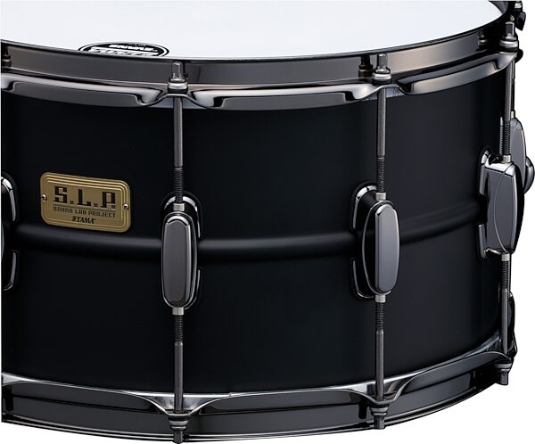 Tama SLP Limited Edition Big Black Steel Snare Drum, 8x14&quot;, Action Position Back