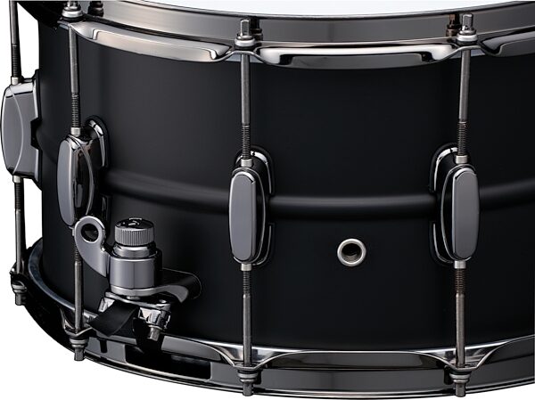 Tama SLP Limited Edition Big Black Steel Snare Drum, 8x14&quot;, Action Position Back