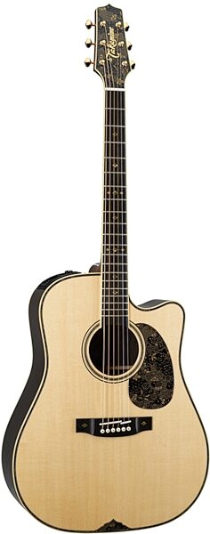 Takamine Pro Series LTD2010 Acoustic-Electric Guitar (with Case), Angle