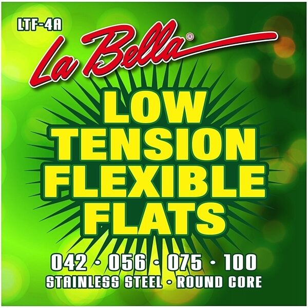 La Bella LTF-4A Low-Tension Flexible Flat Electric Bass Strings, New, Main