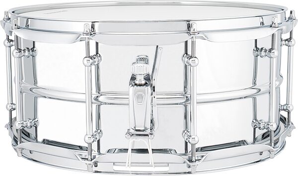 Ludwig Supralite Steel Snare Drum, 6.5x14&quot;, Action Position Back