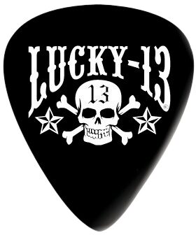 Dunlop Lucky 13 Picks (6-Pack), Skull