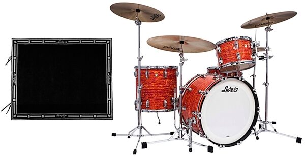 Ludwig Classic Maple FAB 3 Drum Shell Kit, 3-Piece, ludwig