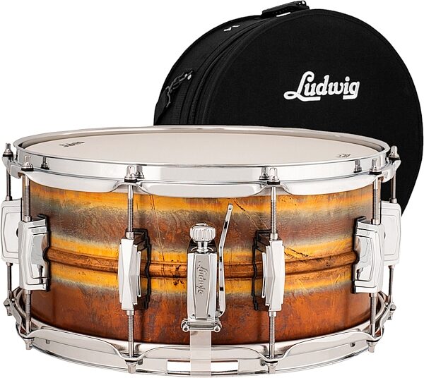 Ludwig LB552R Raw Bronze Snare Drum, With Bag, pack