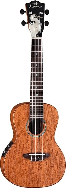 Luna Solid Wood Concert Ukulele (with Gig Bag), Egret