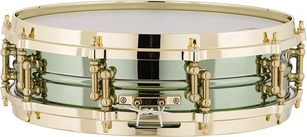 Ludwig Carl Palmer Venus Brass Snare Drum, Green, 3.7x14&quot;, Action Position Back