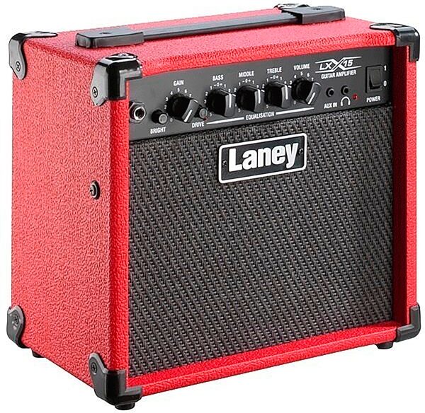 Laney LX15 Guitar Combo Amplifier (15 Watts 2x5"), Red, Main