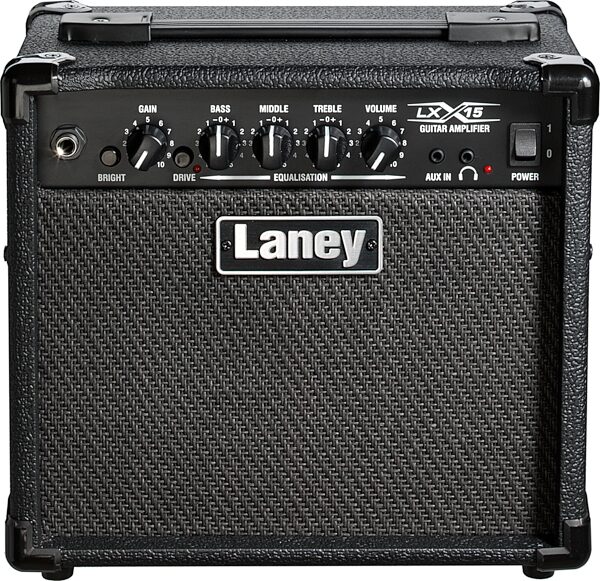 Laney LX15 Guitar Combo Amplifier (15 Watts 2x5"), Black, Action Position Back