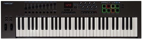 Nektar Impact LX61+ USB MIDI Keyboard Controller, 61-Key with Bitwig Studio V2, Alt