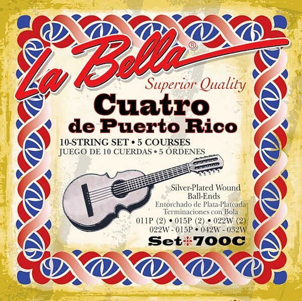 La Bella 700C Cuatro De Puerto Rico String Pack, Main