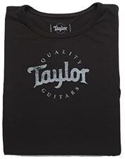 Taylor Ladies Logo T-Shirt, Black/White, Medium, Main