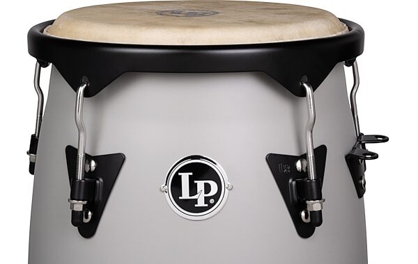 Latin Percussion Discovery Conga Set, Slate Grey, 10 inch and 11 inch, Action Position Back