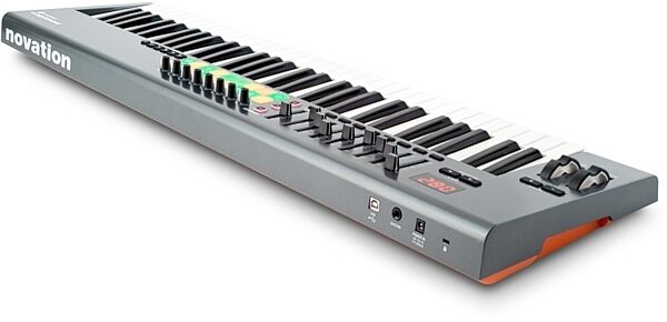 Novation Launchkey 61 USB MIDI Controller Keyboard, 61-Key, Rear Angle
