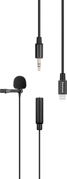 Saramonic LavMicro U1A Lavalier Microphone with Lightning Connector, New, Action Position Front