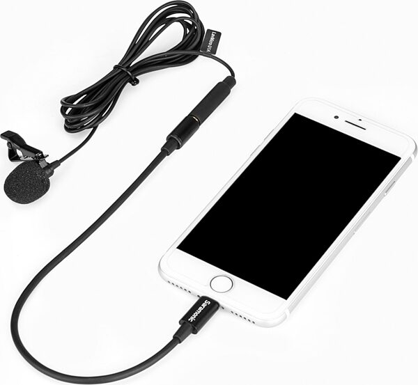 Saramonic LavMicro U1A Lavalier Microphone with Lightning Connector, Action Position Front