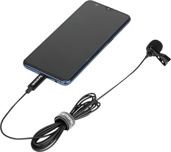 Saramonic LavMicro U3A Lavalier Microphone with USB-C Connector, Action Position Front