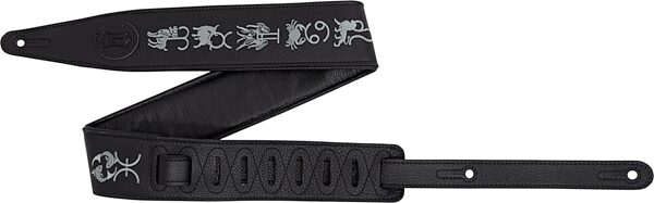 Levy's MG317MP Garment Leather Guitar Strap, Black, Action Position Back