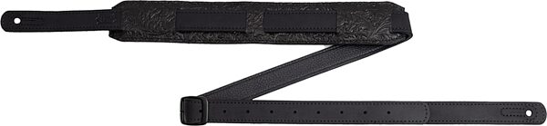 Levy's M317FCL Florentine Leather Guitar Strap, Black, Action Position Back