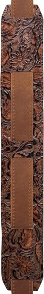 Levy's M317FCL Florentine Leather Guitar Strap, Saddle, Action Position Back