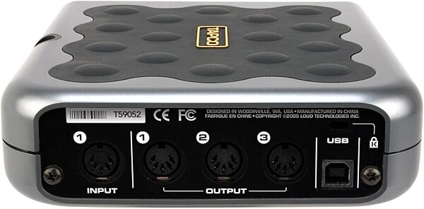 Tapco by Mackie Link.MIDI 4-Channel USB MIDI Interface, Rear