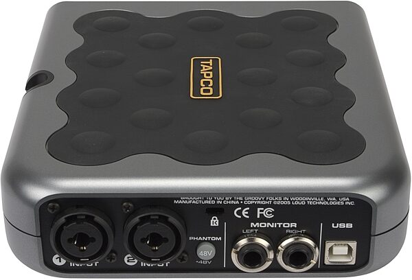 Tapco by Mackie Link.USB 2-Channel USB Audio Interface, Alternate Rear