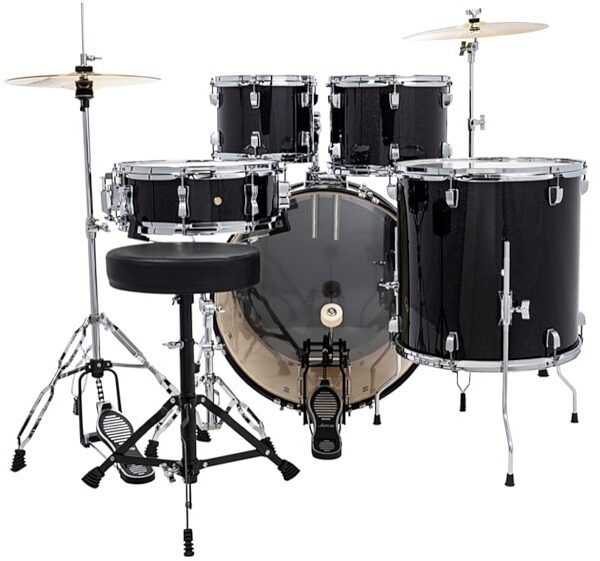Ludwig LC195 Accent Drive Complete Drum Set, 5-Piece, Black Sparkle, view