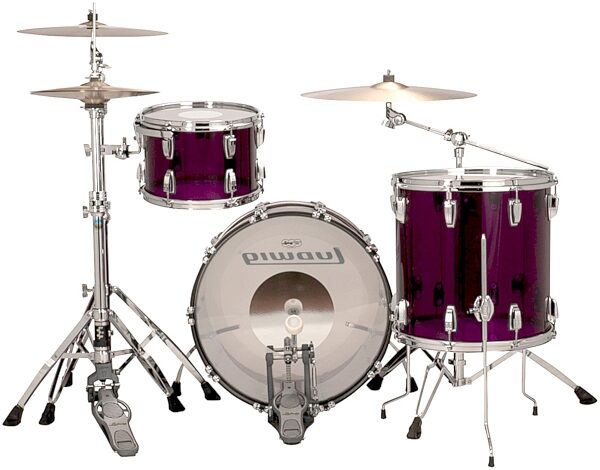 Ludwig Vistalite FAB 3-Piece Drum Shell Kit, Action Position Back