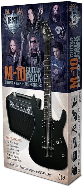 ESP LTD M10 Electric Guitar Package, Black