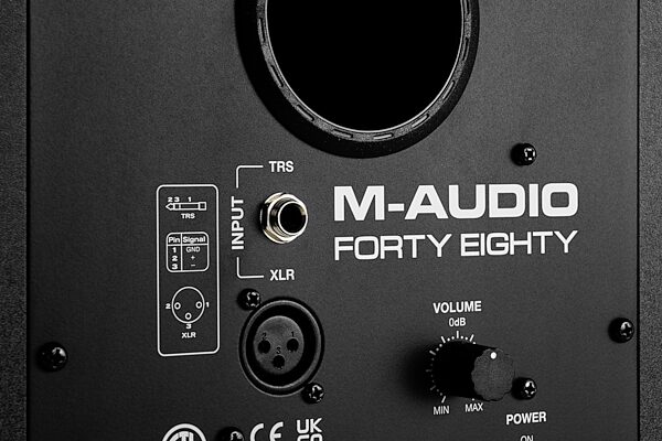 M-Audio Forty Eighty Powered Studio Monitor, Single Speaker, Action Position Back