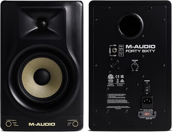M-Audio Forty Sixty Powered Studio Monitor, Single Speaker, Action Position Back