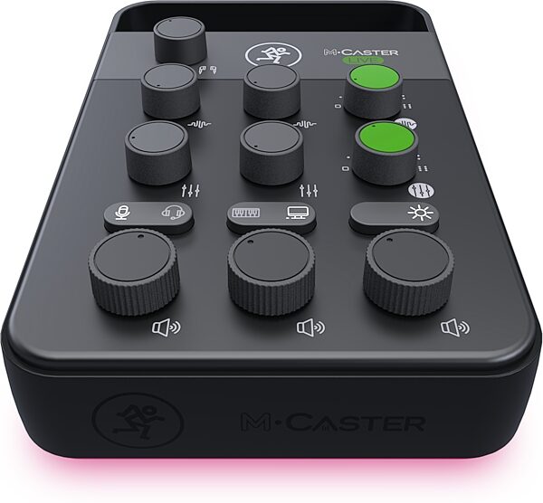 Mackie M-Caster Live Portable Livestreaming Mixer, Black, Angled Front