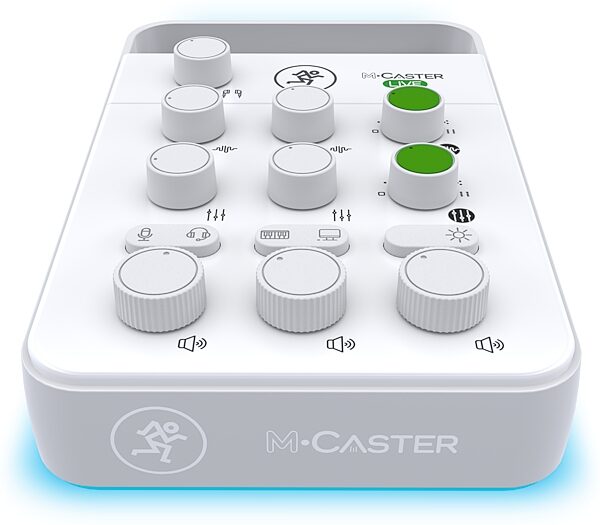 Mackie M-Caster Live Portable Livestreaming Mixer, White, USED, Blemished, Angled Front
