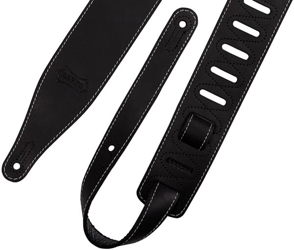 Levy's Butter Leather Guitar Strap, Black, view