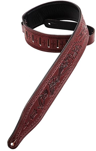 Levy's M17T03 Carving Leather Guitar Strap, Main