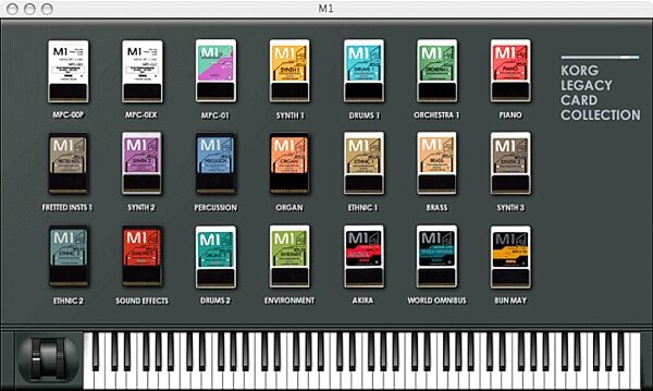 Korg KLCDE Legacy Collection Digital Edition Software (Macintosh and Windows), M1 Card Collection