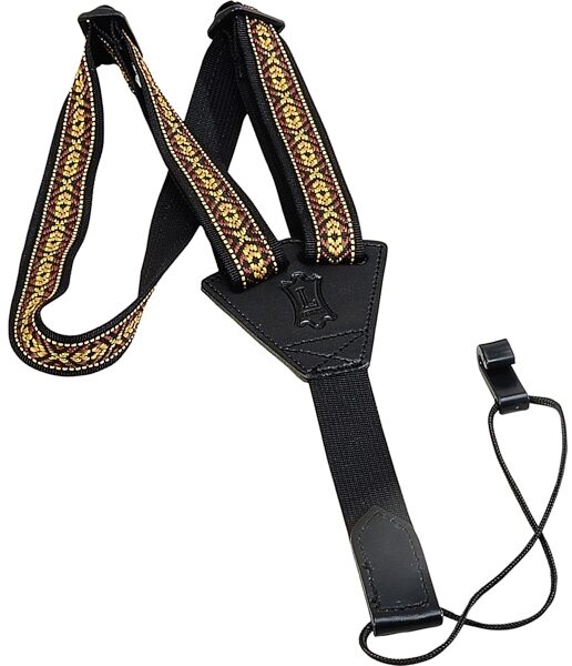 Levy's M20JN Nylon Classical and Ukulele Guitar Strap, Brown and Yellow, M20JN-002, Main