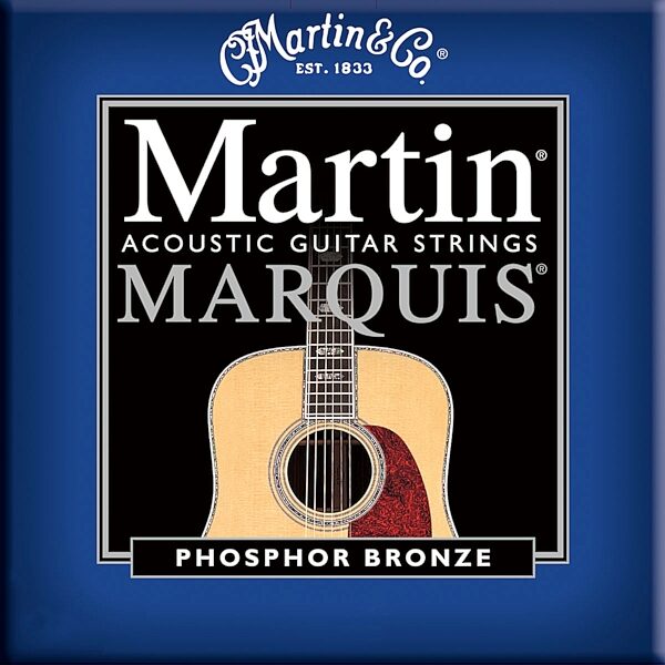 Martin M2200 Marquis 92/8 Phosphor Bronze Acoustic Guitar Strings (Medium, 13-56), Main
