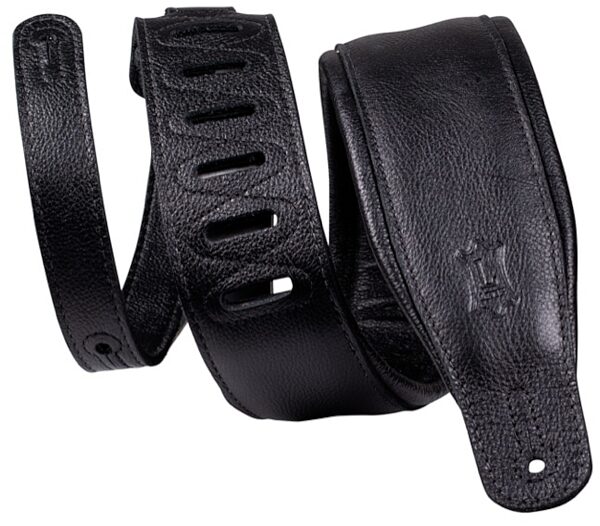 Levy's M26GP Garment Leather Guitar Strap, Black, main