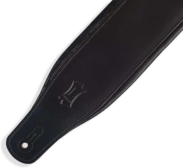 Levy's Leather Padded Guitar Strap, Black, M26PD-BLK, Detail Side