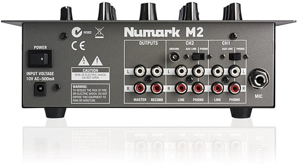 Numark M2 2-Channel DJ Mixer, Back