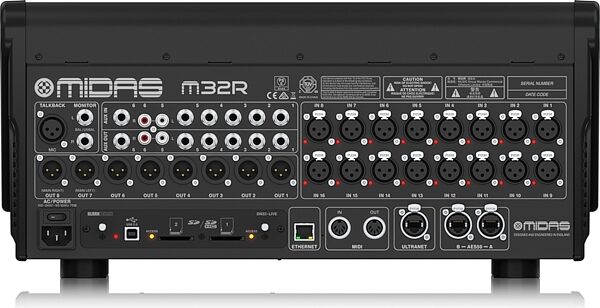 Midas M32R LIVE 40-Input Compact Digital Mixer, Action Position Back