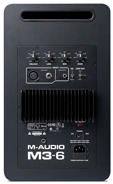 M-Audio M3-6 Active Studio Monitor, Rear