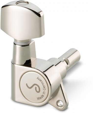 Schaller M6 135C 3x3 Tuning Machines, Nickel, Action Position Back