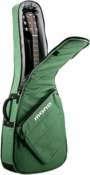 Mono M80 Acoustic Guitar Sleeve 2.0, Green, Angled Side